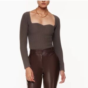 Aritzia Brown Long Sleeve